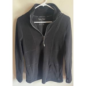 Calvin Klein Performance‎ Womens Fleece Quarter Zip Sz L